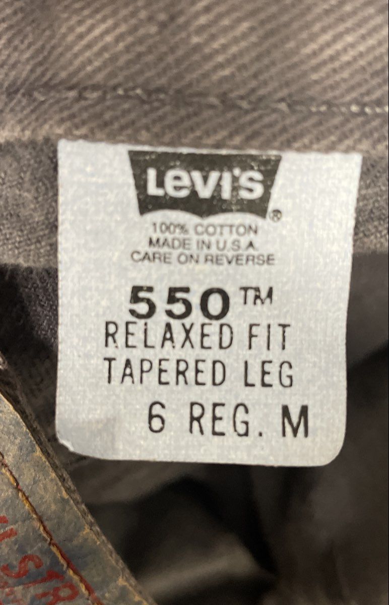 Vintage 90s Levis 550 Womens Gray Relaxed Fit Tapered Leg Jeans Made in USA Sz 6