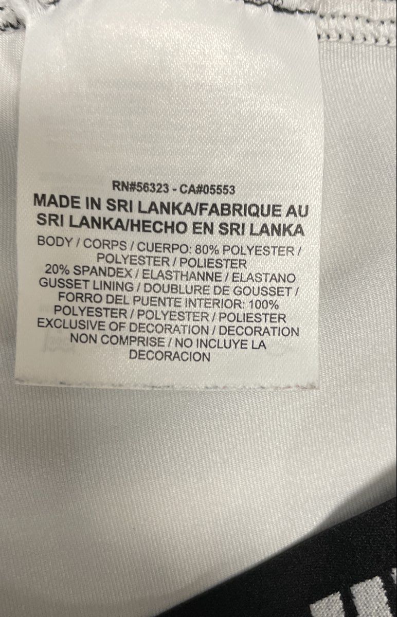 Nike Women's Nike Pro Capri Leggings Black White Zebra Stripe Print Sz L