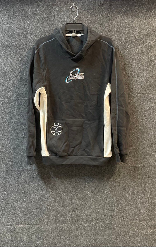 Adidas WAGS Tournament Pullover Hoodie Black Soccer Fleece Sweatshirt Sz S