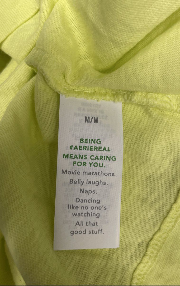 Aerie Women's Tank Top Lime Green Square Neck Seamed Slub Knit Sz M NWT