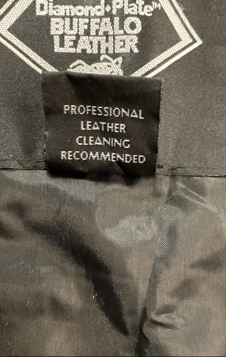 Diamond Plate Men's Buffalo Leather Vest Black Patchwork Biker Motorcycle XL