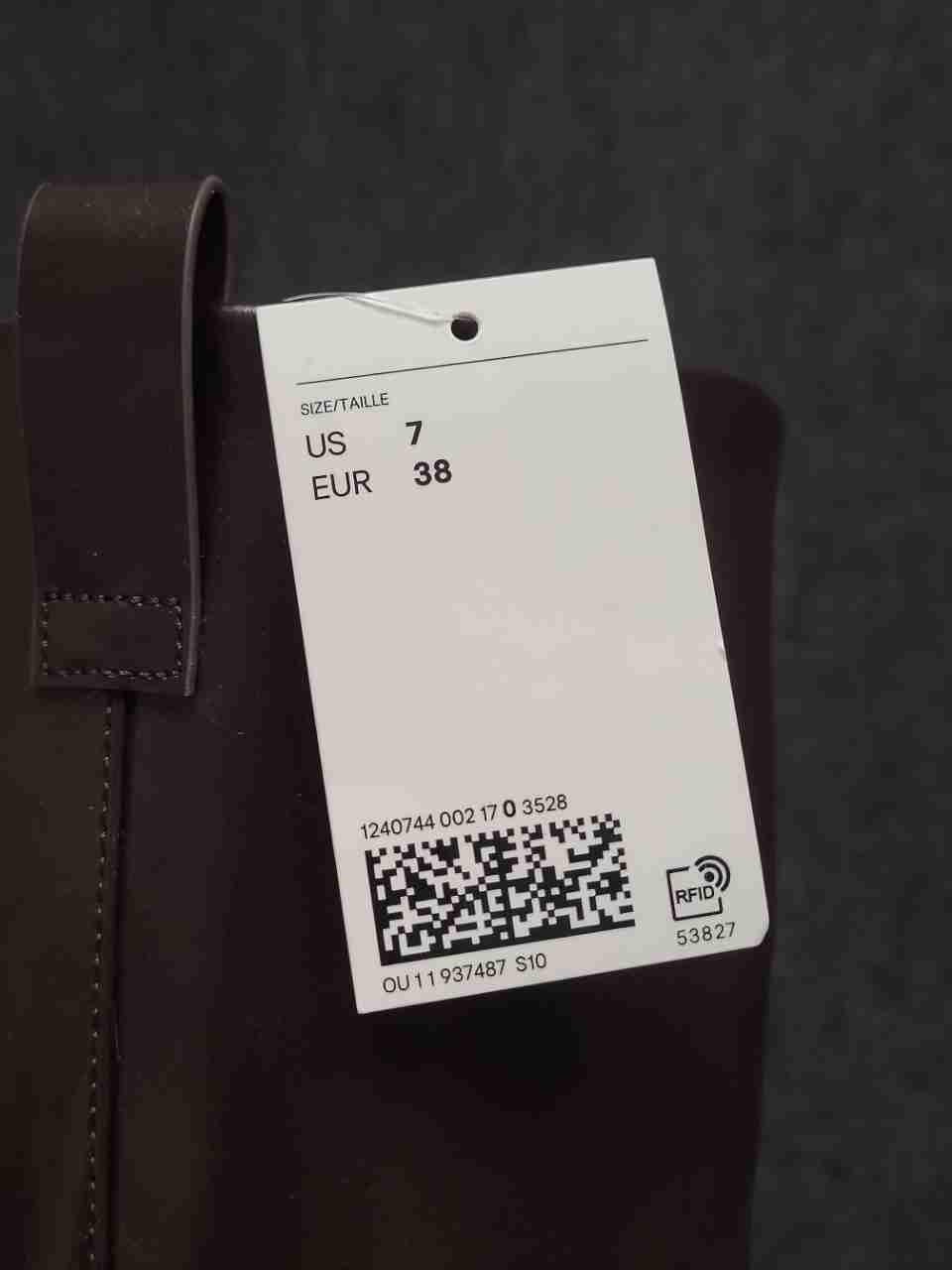 H&M Dark Brown Knee High Block Heel Square Toe Boots Women's Size 7 EUR 38 NWT