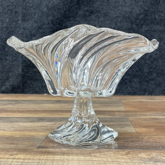 Vintage-Mikasa-Style Footed Crystal Dish