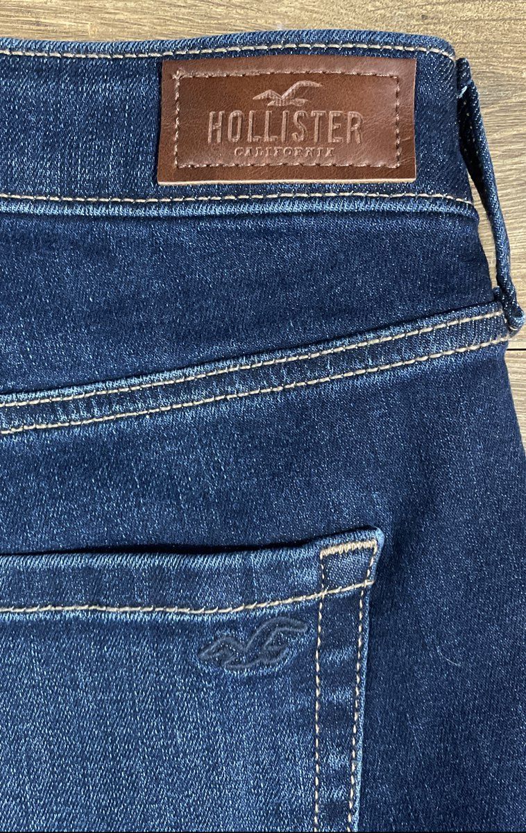 Hollister Women's Dark Blue High-Rise Super Skinny Jeans Soft Stretch Sz 8R NWT