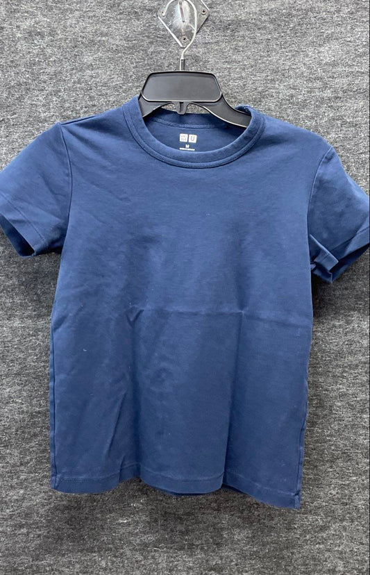 Uniqlo Women's T-Shirt Blue Crewneck Short Sleeve Solid Size M