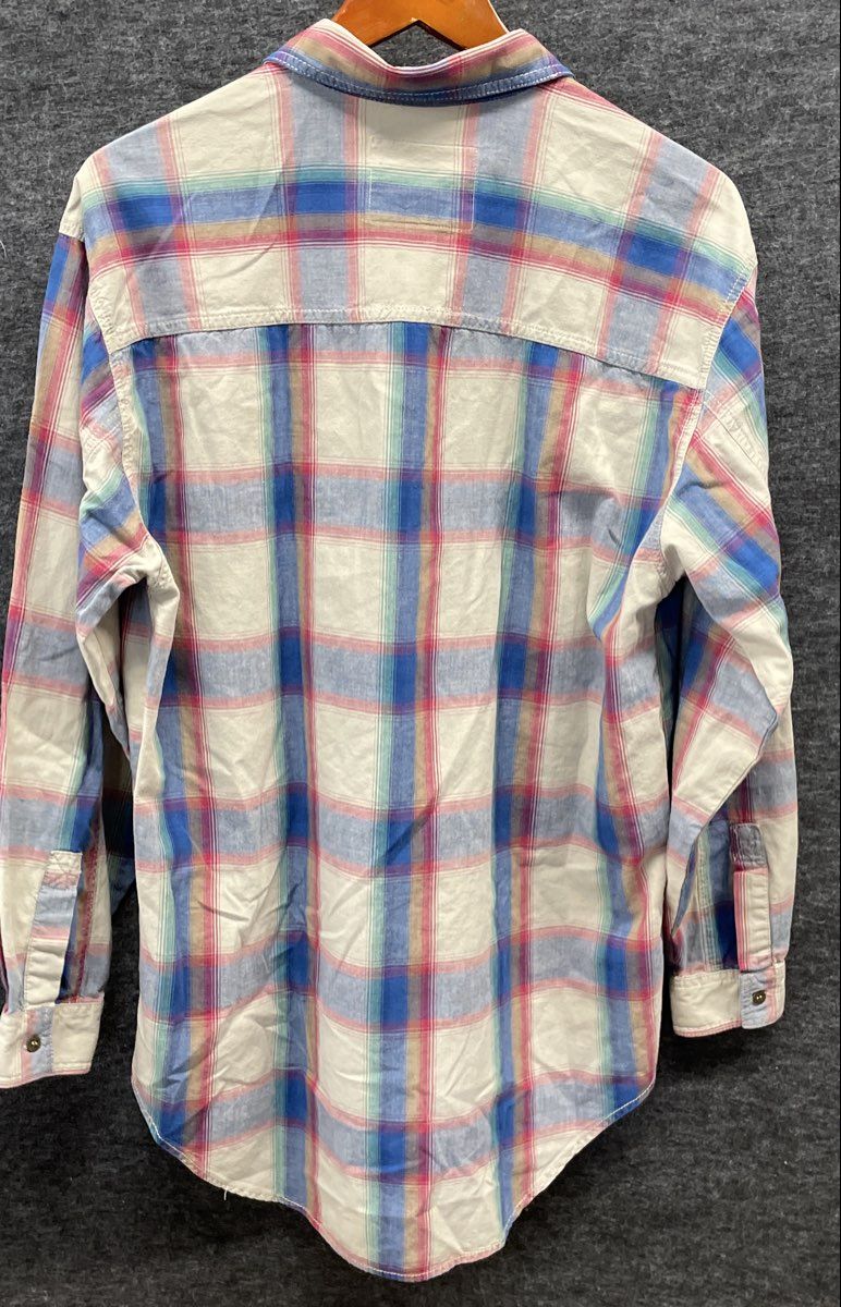 Levi Strauss Men's Multicolor Plaid Cotton Long Sleeve Button Down Dual Pockets