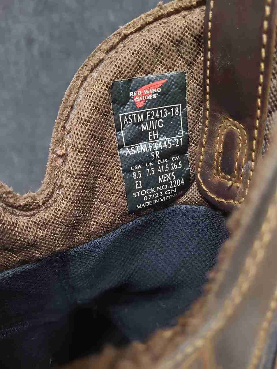 Red Wing 2204 Marshall Brown Leather Western Work Boots Men's Size 8.5 E2