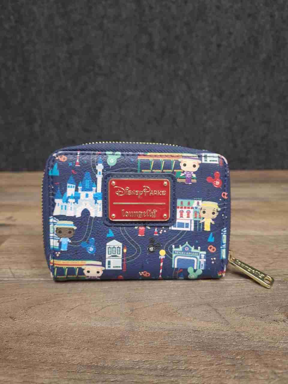 Disney Parks Funko Pop Park Icons Navy Blue Zip Around Wallet