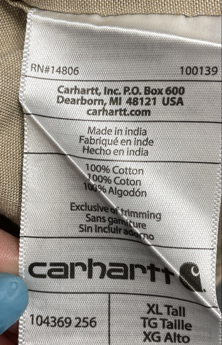 Carhartt Men's Short Sleeve Button Down Shirt Tan Original Fit Sz XL Tall