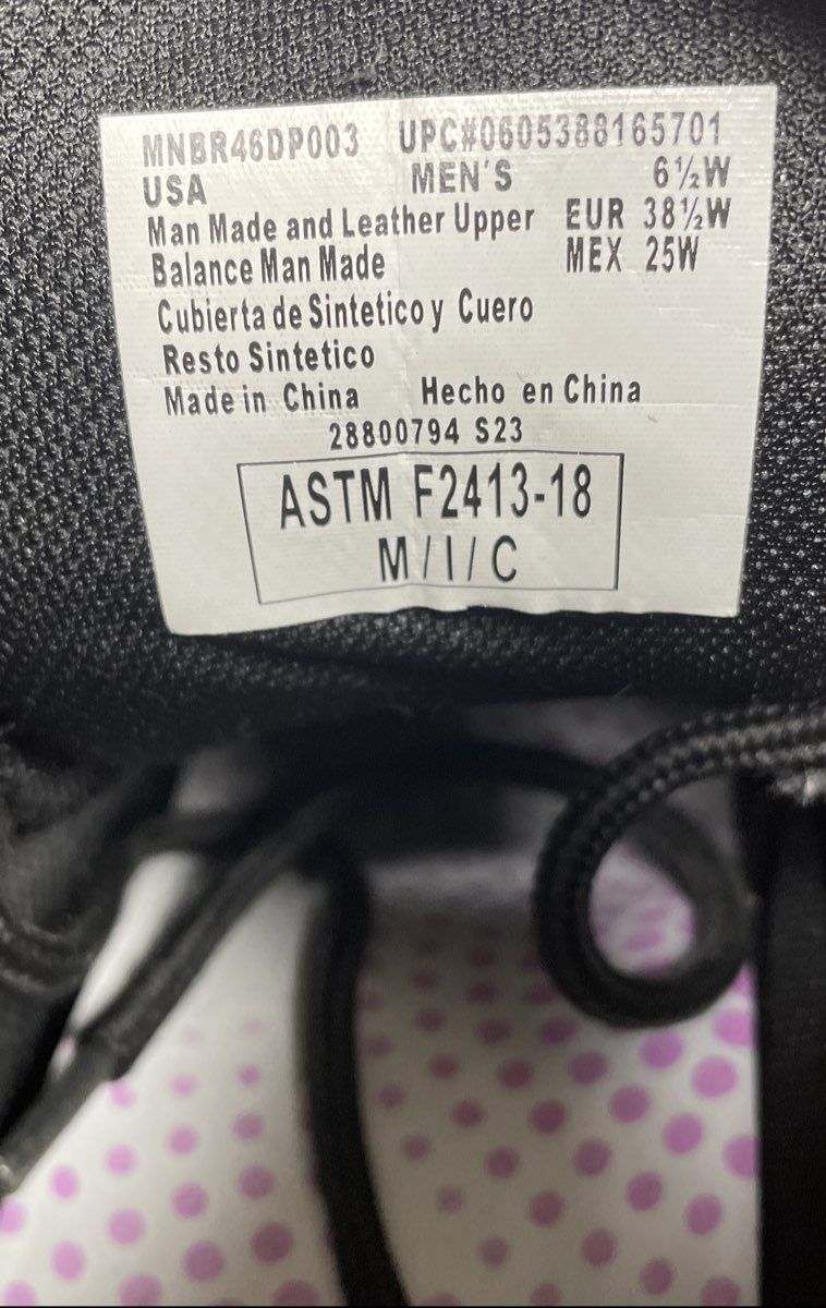 Brahma Steel Toe Black Leather Work Boots Men's Size 6.5 W MNBR46DP003