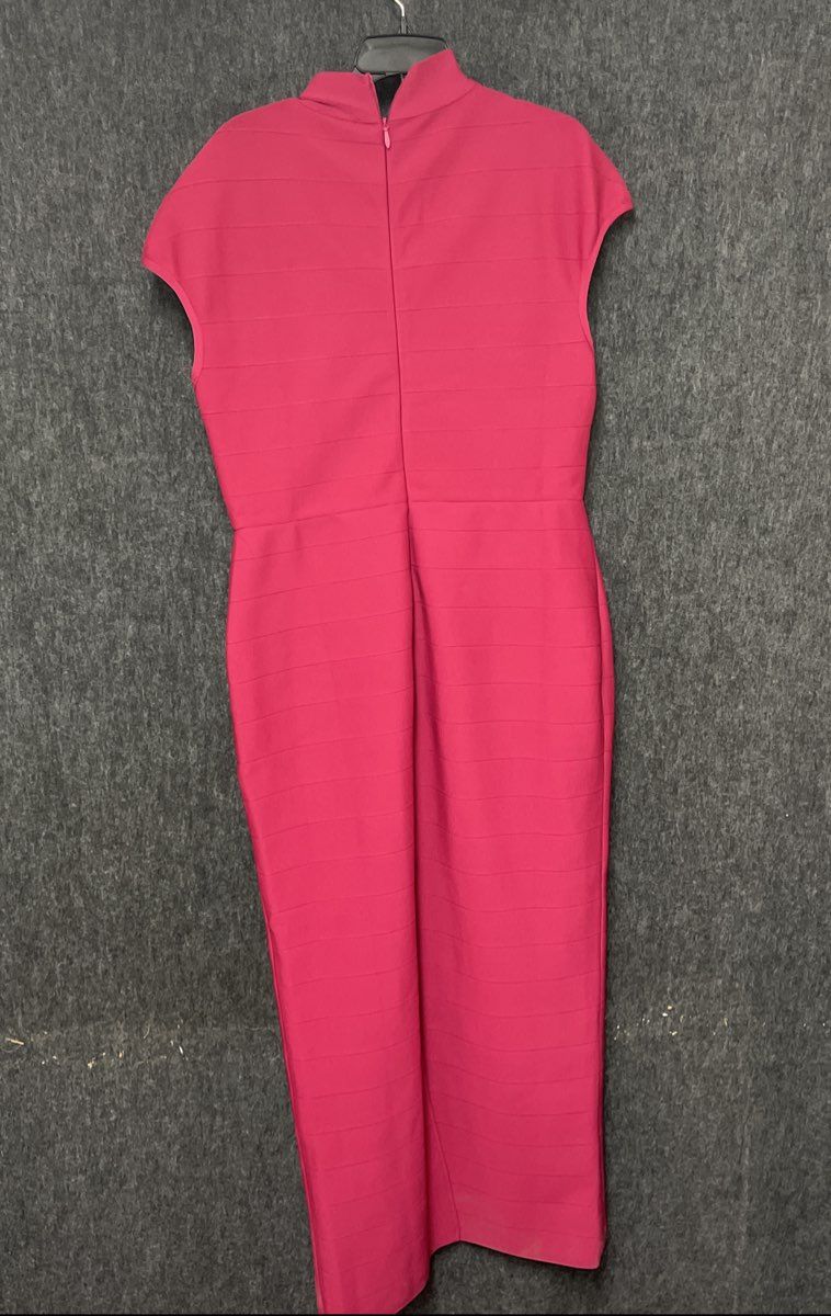 Fashion Nova Women's Moxie Cap Sleeve Bandage Maxi Dress Magenta NWT Sz 2X