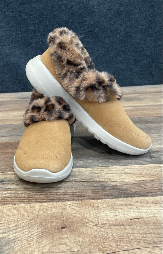 Skechers Go Lounge Arch Fit Unwind Chestnut Leopard Slip-On Slippers Size 5.5