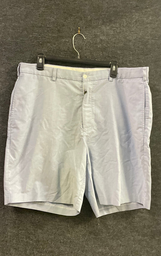 Brooks Brothers 346 Men's Light Blue Cotton Oxford Flat Front Shorts Sz 38