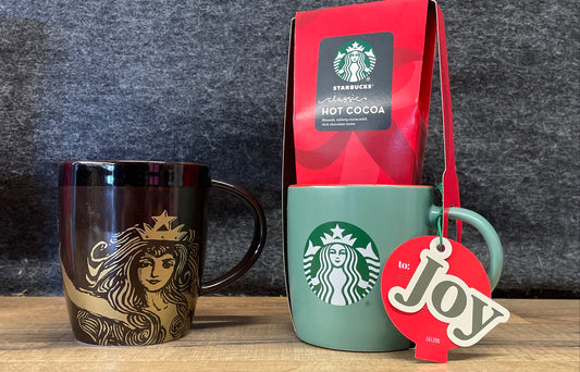 Starbucks Mug & Tumbler Lot of 4 Siren Studded Cold Cup 2012 2023 Holiday