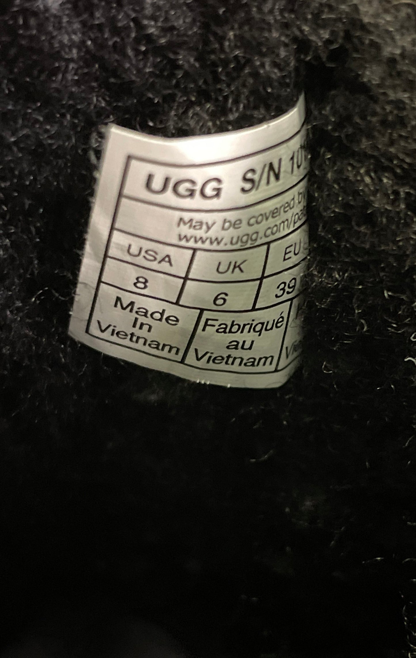 UGG Bailey Bow II Black Twinface Sheepskin Suede Boots Women's Size 8