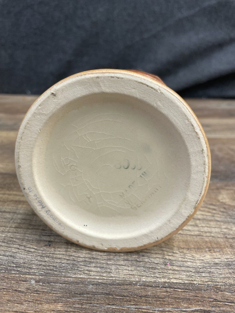 Vintage W. Germany Beer Stein 3003 Lidded Mug Cobalt Blue Tavern Scene