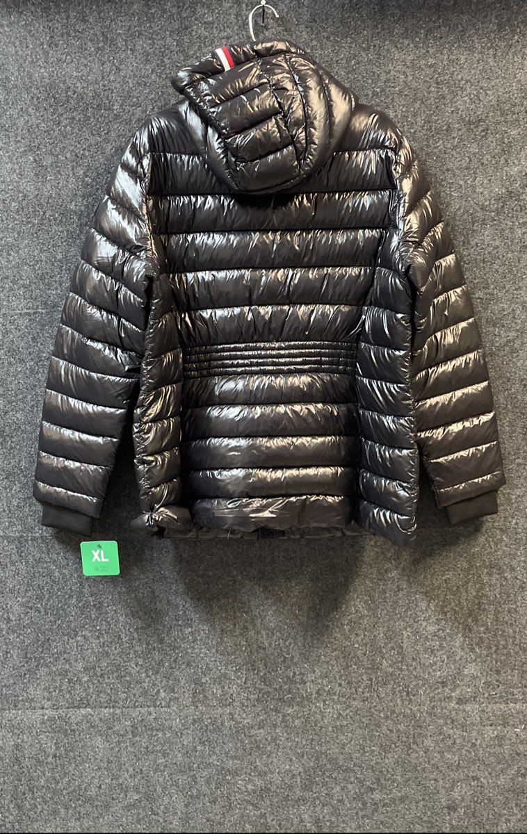 Tommy Hilfiger Women's Black Glossy Hooded Puffer Jacket Quilted NWT Sz XL