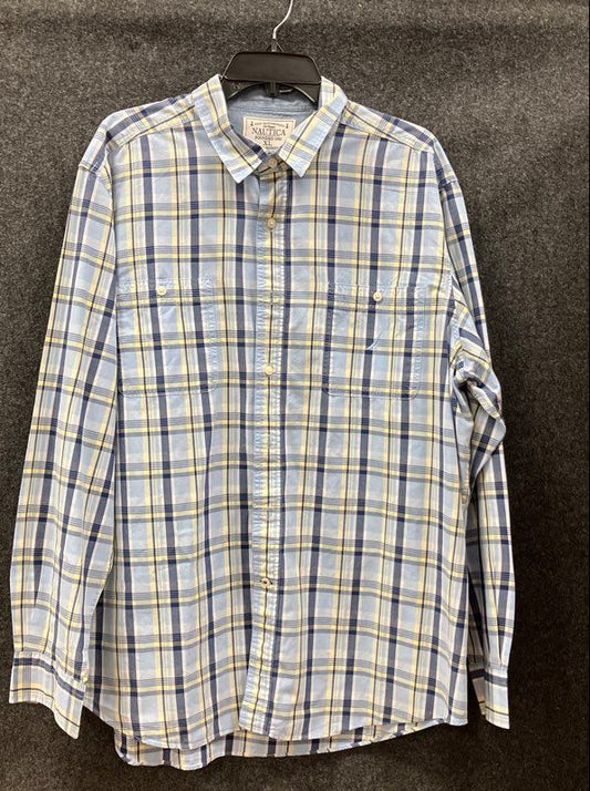 Nautica Men's Lot of 3 Multicolor Plaid Long Sleeve Button Down Shirts Sz XL