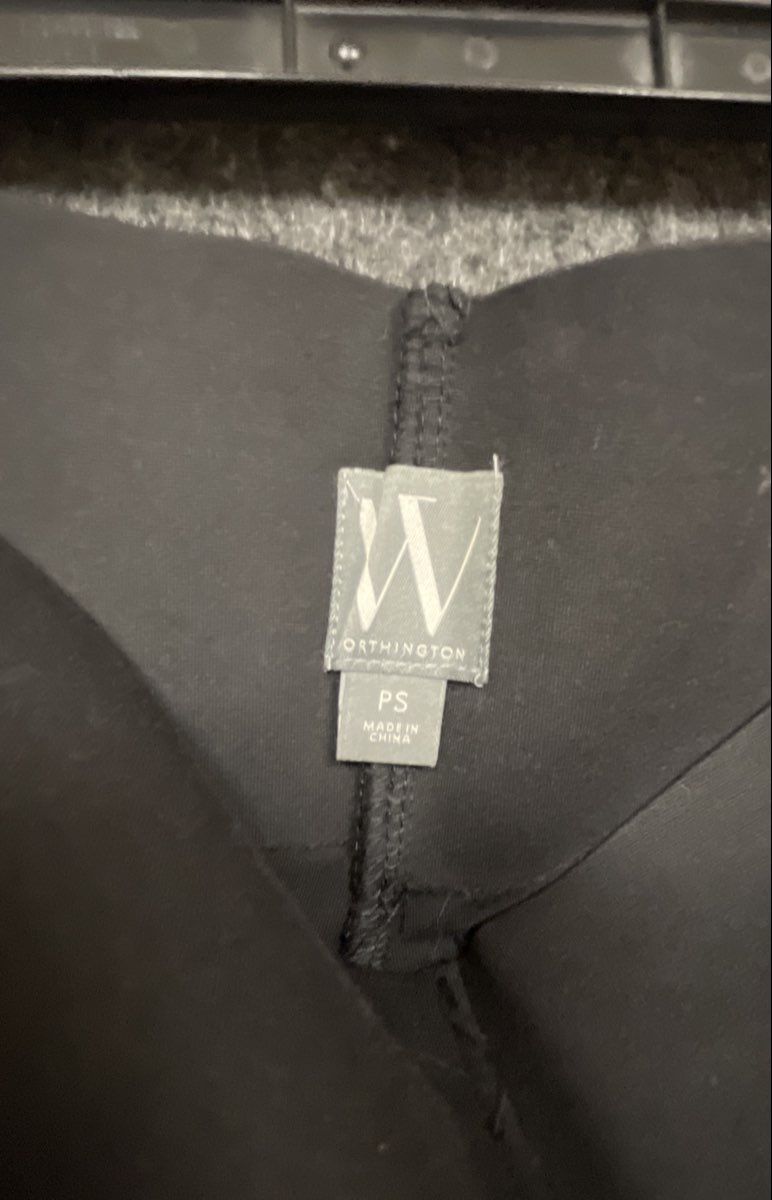 Worthington Women's Black High Rise Cropped Pull-On Pants Sz PS