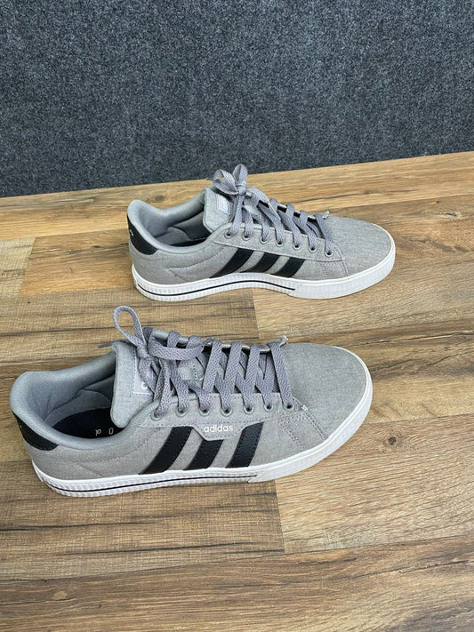 Adidas Daily 3.0 Grey Black Canvas Casual Sneakers Men's Size 8