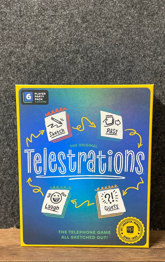 The OP The Original Telestrations Party Board Game 6 Player Pack Fun Drawing
