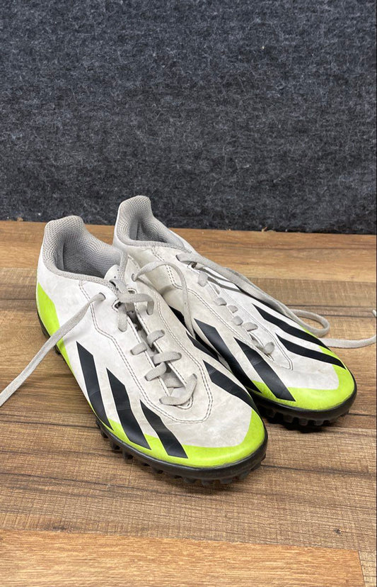Adidas X Crazyfast.4 TF White Lucid Lemon Black Turf Soccer Cleats Size 4.5