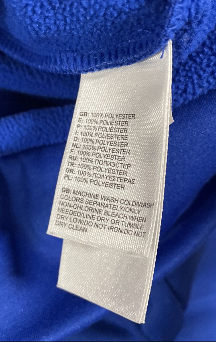 The North Face Men's Blue Pullover Fleece Hoodie Logo Kangaroo Pocket Size M