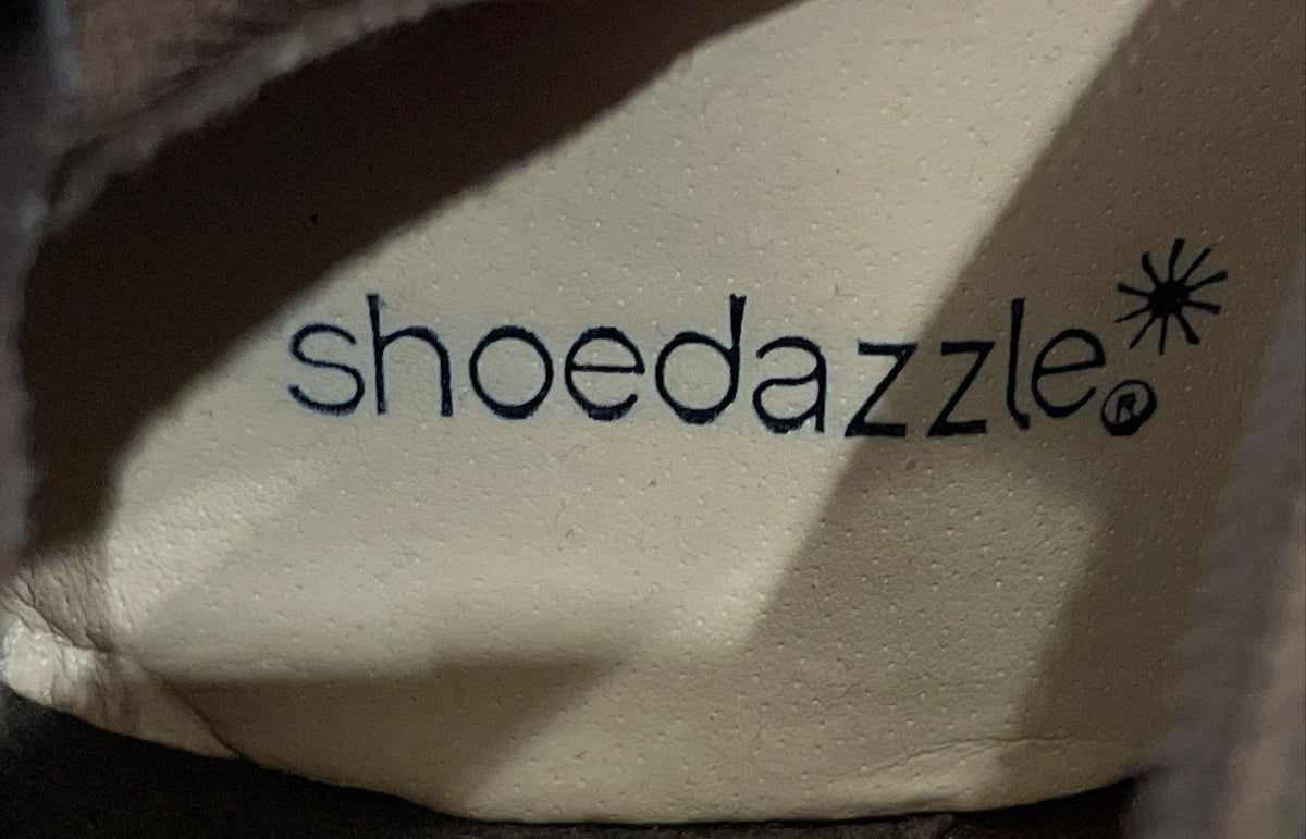 Shoedazzle Porsha Brown Thigh High Lace Up Block Heel Boots Women's Size 10