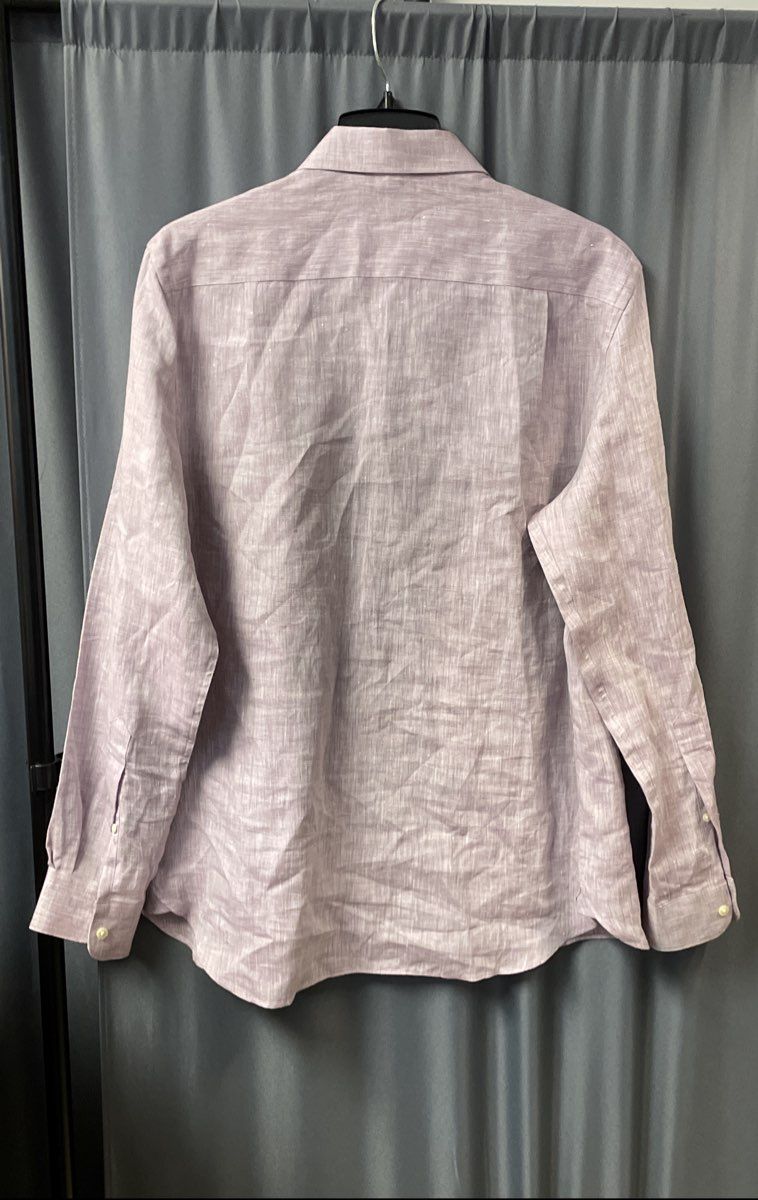 Jos. A. Bank Reserve Men's Purple 100% Linen Tailored Fit Button Up Shirt NWT M