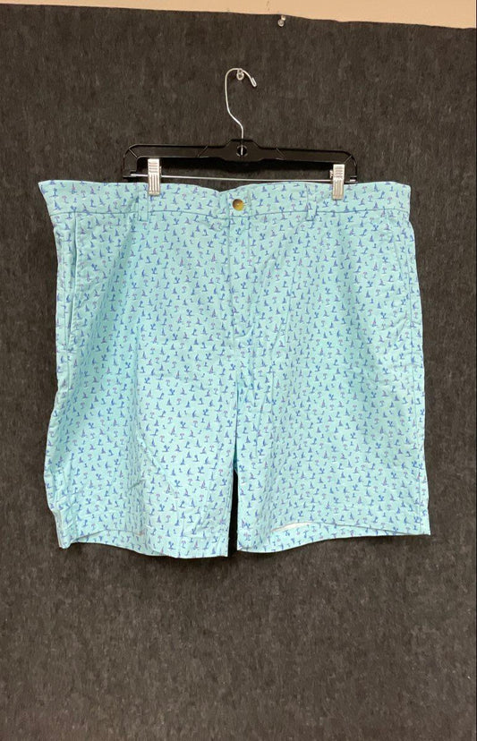 Vineyard Vines Men's Light Blue Nautical Sailboat Palm Print Shorts Sz 42