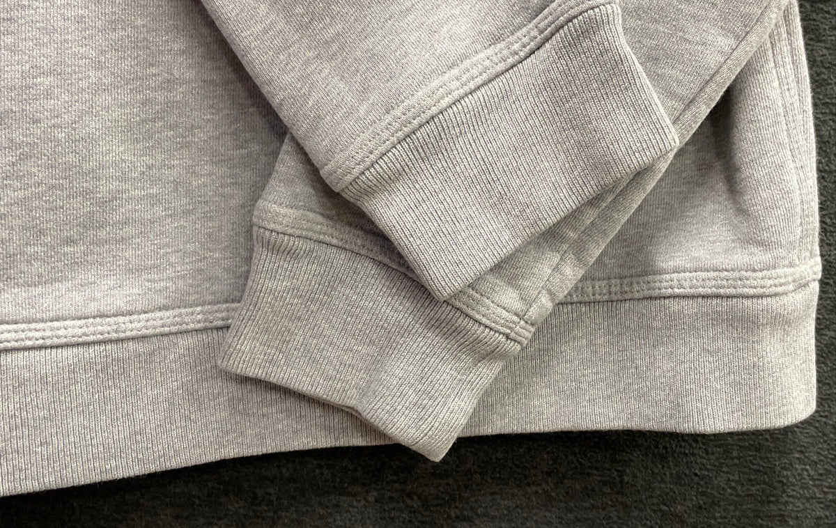 Nike Women's Gray Black Quilted Yoke Crewneck Fleece Sweatshirt Sz M