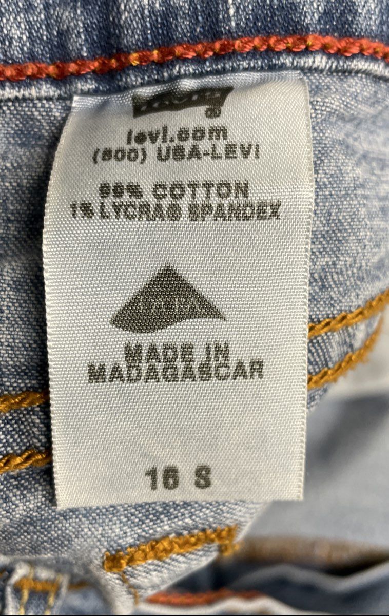 Levi's Women's Light Wash Stretch Straight Leg Denim Jeans Sz 16 S