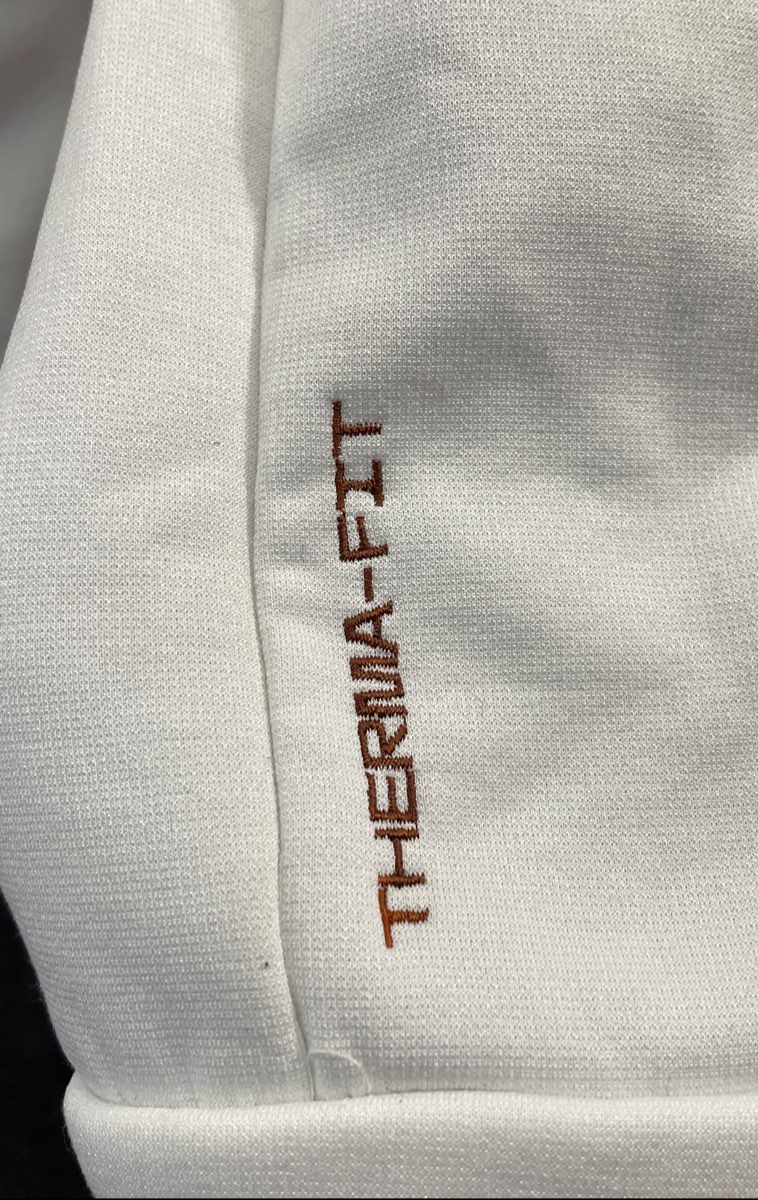 Nike Men's White Therma-FIT Pullover Sweatshirt Raglan Sleeve Sz M
