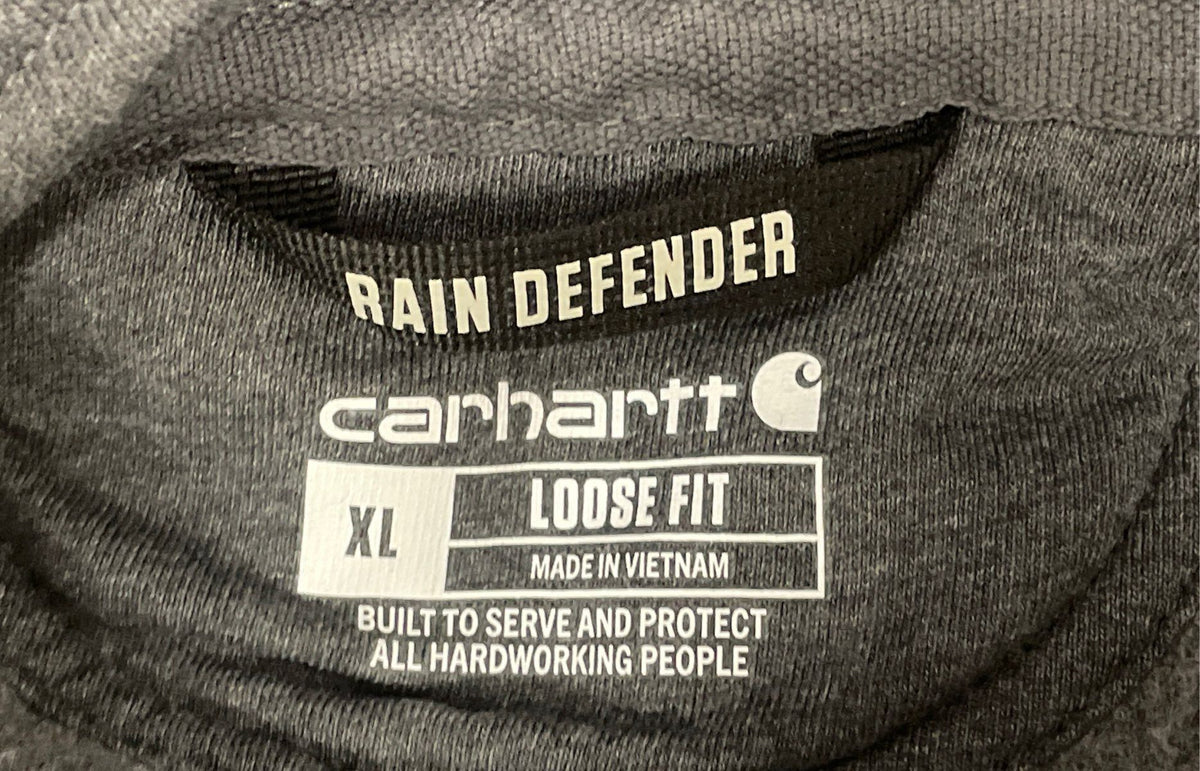 Carhartt Men's Gray Rain Defender Loose Fit Quarter-Zip Hoodie Sweatshirt Sz XL