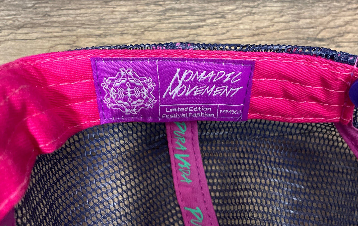 Nomadic Movement x Pura Vida Trucker Hat Snapback Cap Limited Festival Fashion
