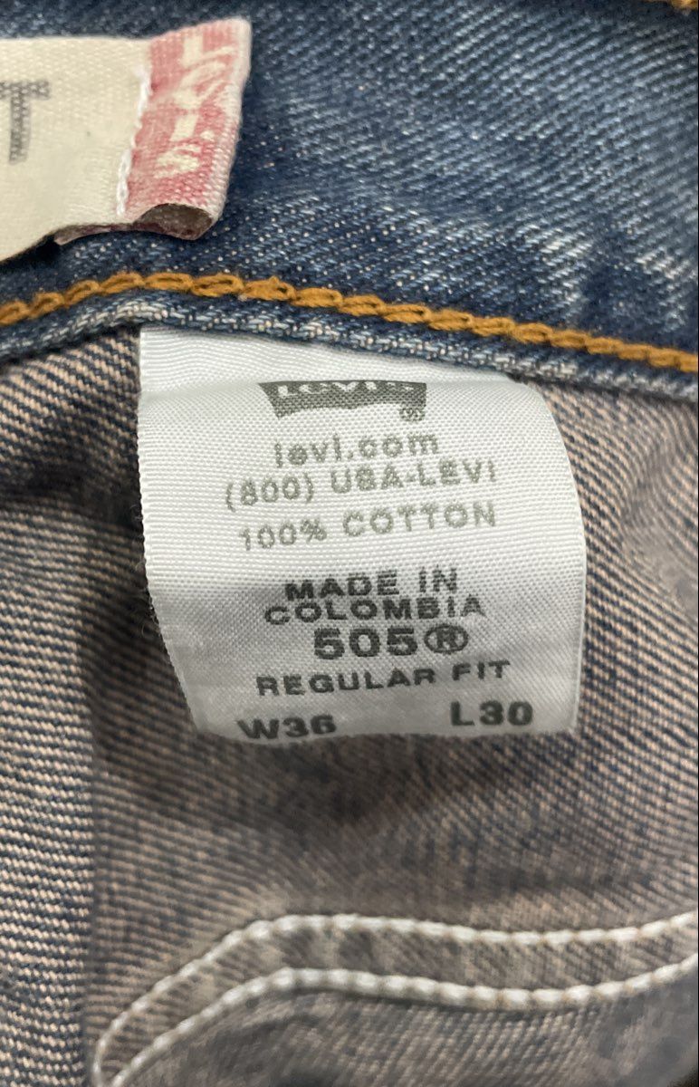 Levi's Men's 505 Regular Fit Blue Straight Leg Denim Jeans NWT Size 36x30