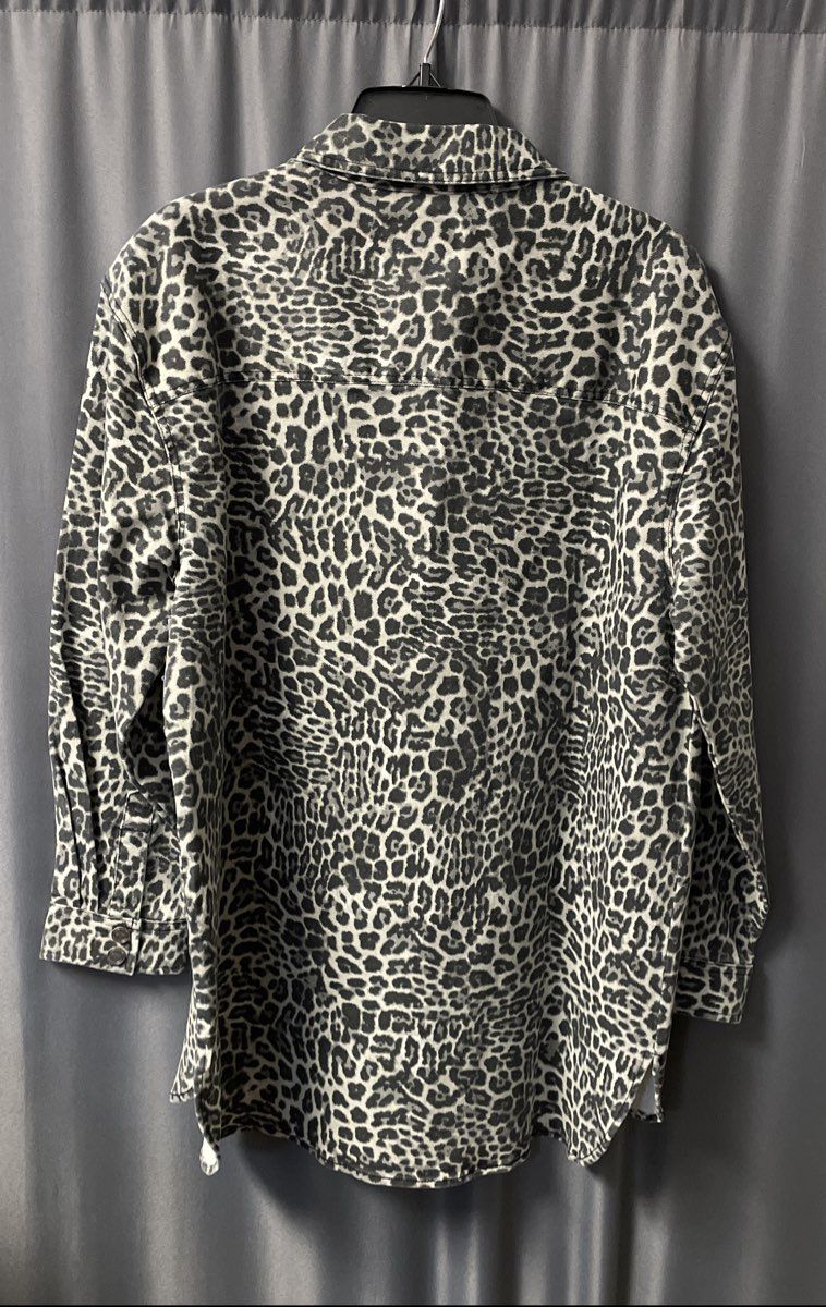 Robert Rodriguez Women's Simone Oversized Leopard Print Shirt Jacket NWT Sz M