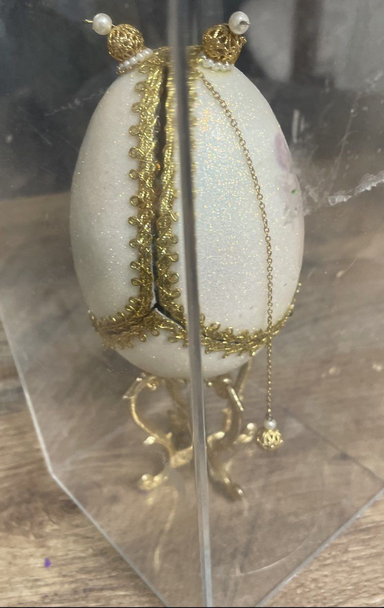Decorative Goose Egg Styled Trinket Box