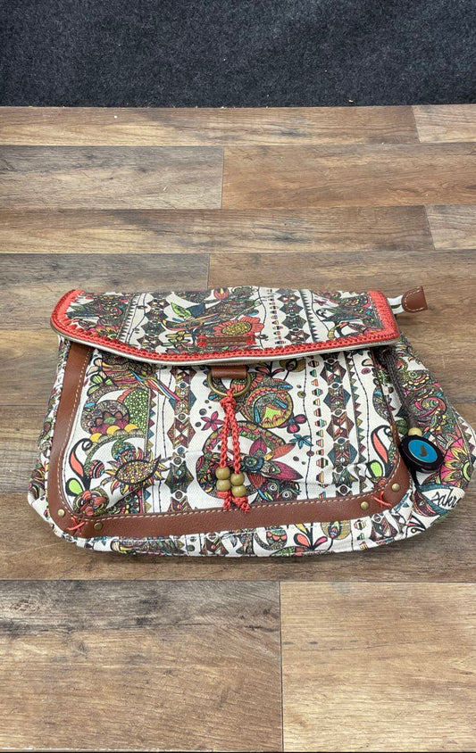 Sakroots Artist Circle Multicolored Print Coated Canvas Backpack Bag