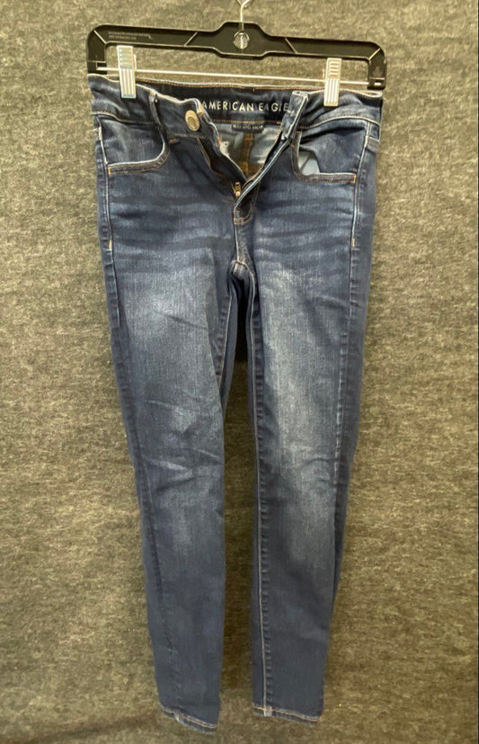 American Eagle Women's Blue Ne(x)t Level Stretch Skinny Jeans Size 2 Short