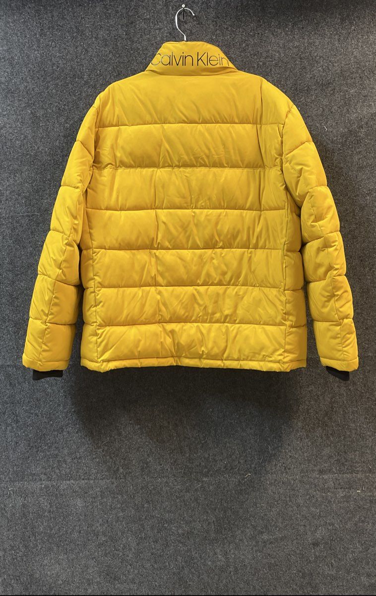 Calvin Klein Men's Yellow Puffer Jacket Water Resistant Wind Protection Sz XL