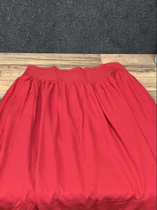 Banana Republic Women's Red Gathered Flowy Maxi Skirt Sz 18 NWT