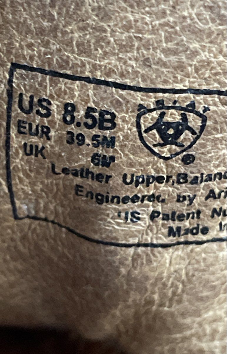 Ariat Brown Tooled Leather Flip Flop Thong Sandals Women's Size 8.5B