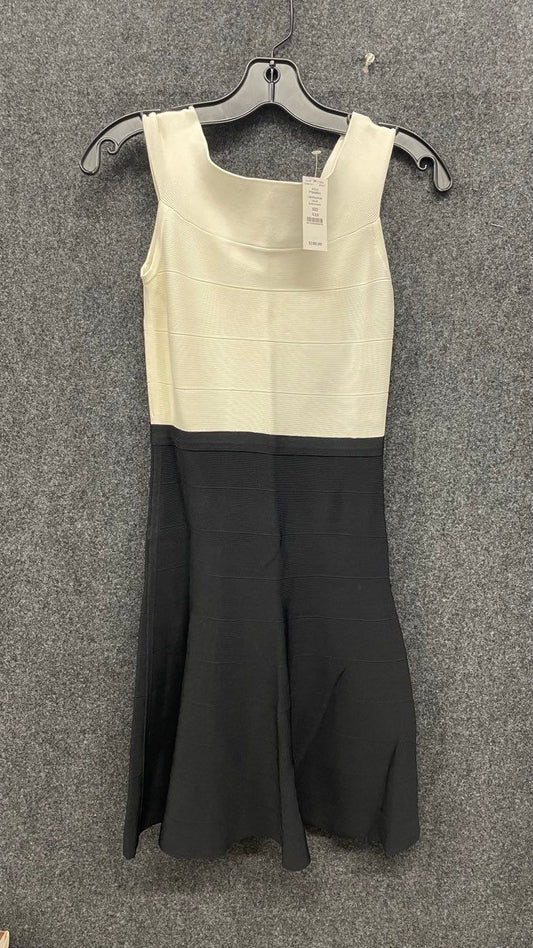 NWT White House Black Market Women's Colorblock Knit Sweater Dress Sz XXS