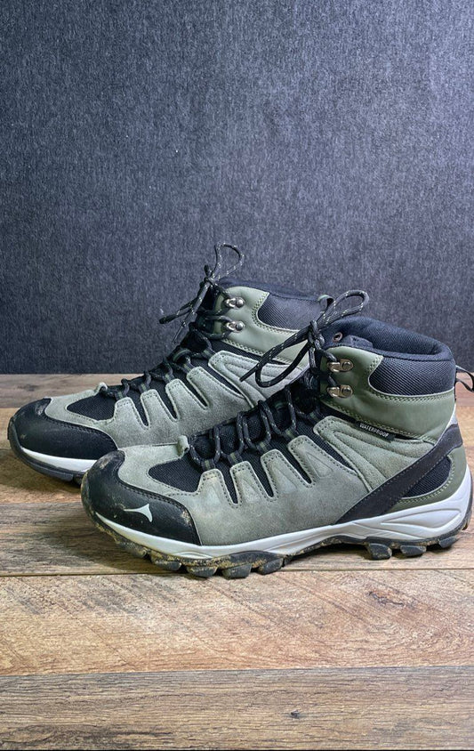 Pacific Mountain Boulder Mid Waterproof Green Hiking Boots Men's Size 10.5