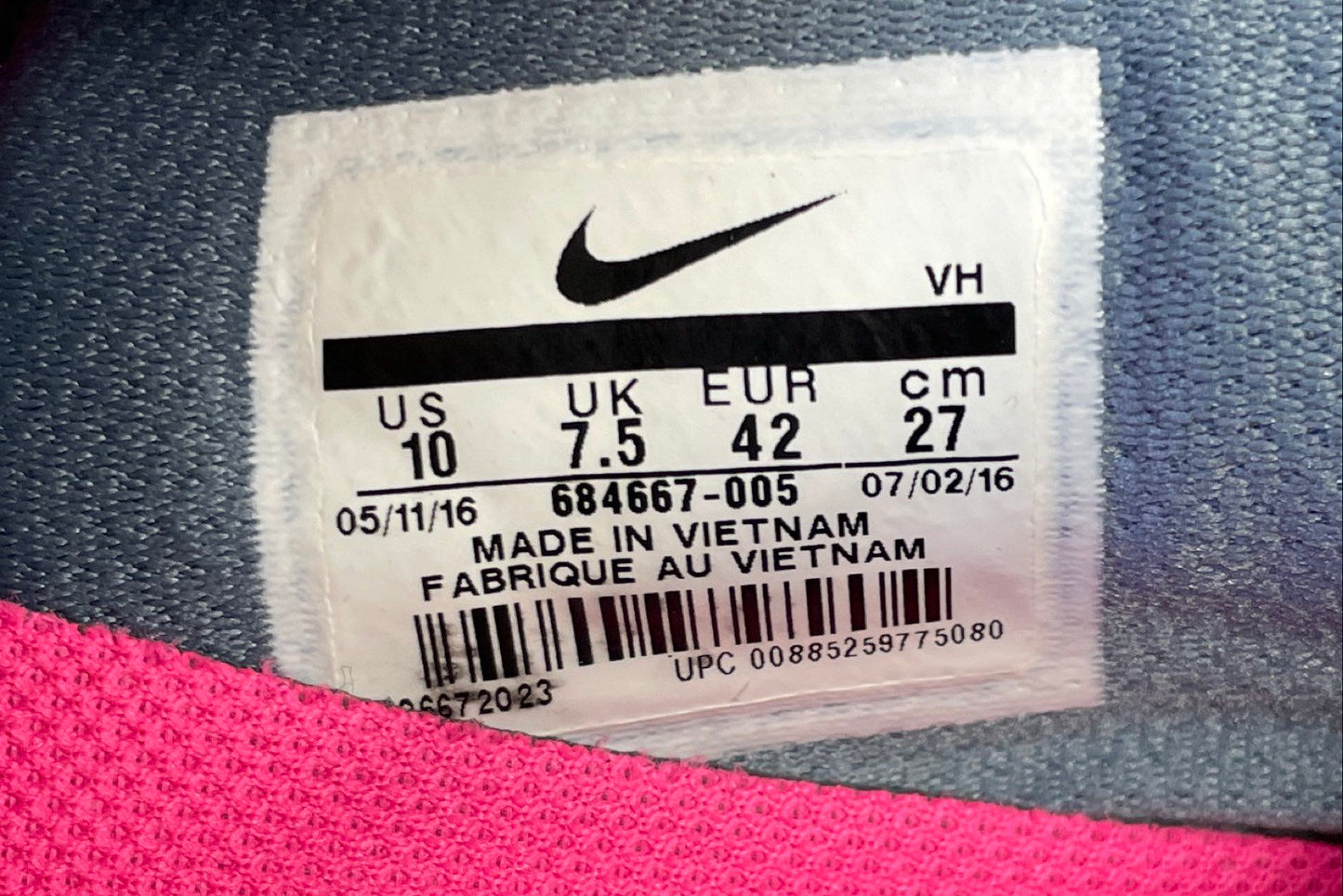 Nike FS Lite Run 3 Dark Grey Pink Blast Women's Running Shoes Size 7