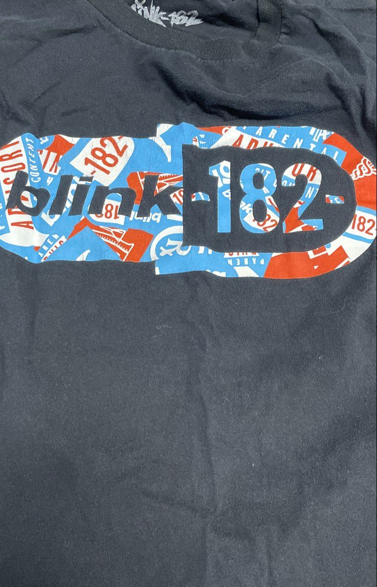 Blink-182 Enema of the State Tracklist T-Shirt Reprint Black Sz XL