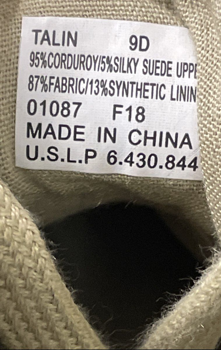 Polo Ralph Lauren Talin Tan Corduroy High Top Sneakers Men's Size 9 D