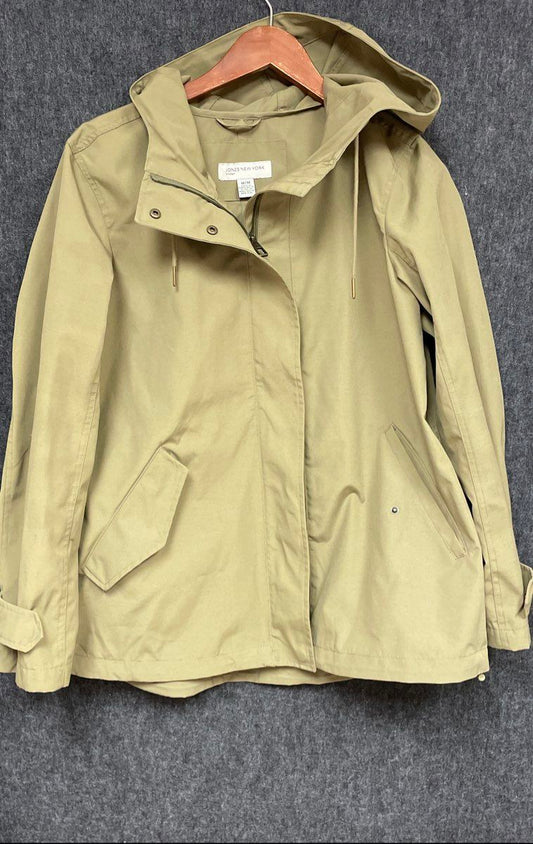 Jones New York Sport Women's Tan Hooded Anorak Jacket Size M