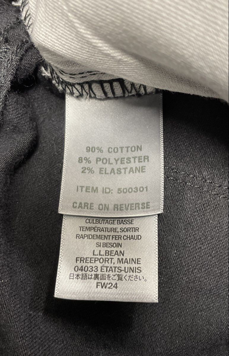 L.L.Bean Women's Black Classic Fit Cotton Straight Leg Pants Size 18 REG